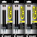 Pilot G2 Gel Ink Pen Refills, Bold Point, 1.0mm, Black Ink, 6 Refills
