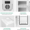 CROWNFUL Mini Fridge, 4 Liter/6 Can Portable Cooler and Warmer Personal Refrigerator for Skin Care, Cosmetics, Beverage, Food,Great for Bedroom, Office, Car, Dorm, ETL Listed (White)