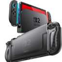 Mumba Dockable Case for Nintendo Switch 2, [2025 Clear Case] Lightweight Protective Shell Cover with Quick-Release Joy-Con Design, Hard PC Back Panel+Soft TPU Grip Switch 2 Accessories(Frost Black)