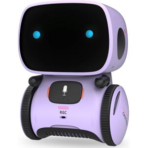 GILOBABY Kids Robot Toys, Interactive Toys Companion Smart Talking Robotic with Voice Control Touch Sensor, Singing, Dancing, Recording, Repeat, Birthday Gifts for Girls Ages 3+ Years (Purple)
