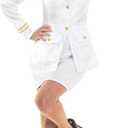 fun shack Boat Captain Costume for Women, Navy Sailor Outfit, Nautical Captain Attire, Perfect for Parties and Events (Medium)