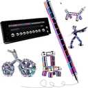 Fidget Pen, Magnetic Pen, Teen Decompression Magnetic Metal Pen, Cool Multifunctional Deformable Magnet Writing Pen, Eliminate Pressure Fidget Toy Gift for Kids or Friends (Medium)