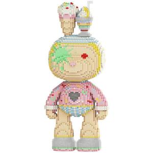 HONLANCH Animal Ice Cream Rabbit Micro Building Blocks Set（8000PCS 55cm High Series） Gift for Adults and Kids