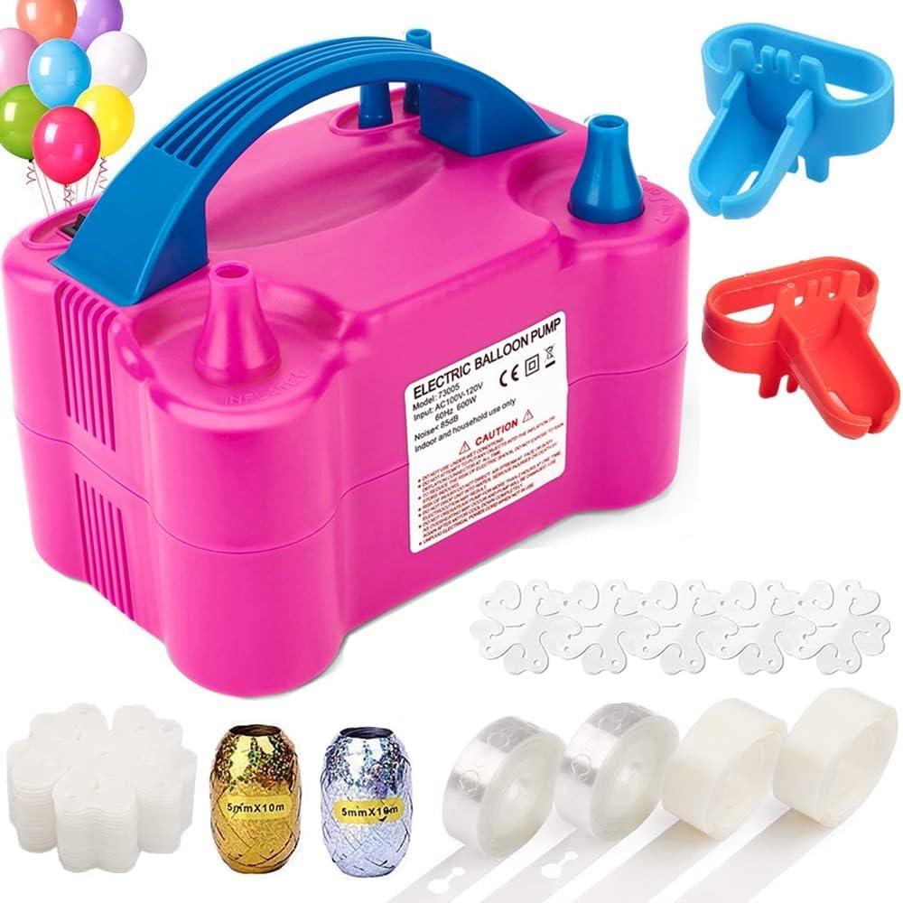 Balloon Pump, Portable Dual Nozzle Ballon Inflator Pump for Balloons 110V 600W Electric Air Pump Blower, Balloon Arch kit &Balloon Garland kit, Balloons for Parties/Birthday Balloons Set
