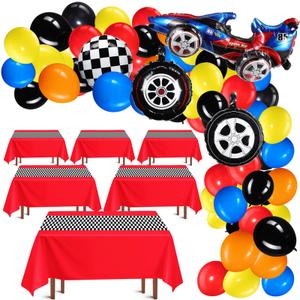 Liluful  Race Car Birthday Party Supplies Decorations