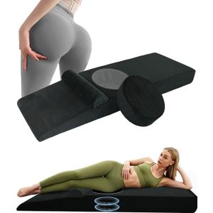 BBL Pillow for After Surgery,Brazilian Butt Lift Recovery Bed with Hole,Zero Pressure High Density Foam,Post Op Comfort & Pain Relief,Washable Cover,Includes Plug & Semi-Circle Pillow,67.1x22x6.4 in, Standard67.1 inch