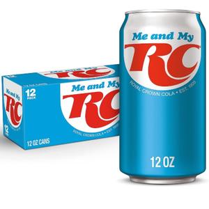 RC Cola Soda, 12 fl oz cans, 12 pack, BBD 11/18/2026