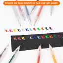 SMOOTHERPRO Glitter Retractable Gel Pens 18 Colors Metallic Colored Gel Pen 1.0 mm Bold Silver Glitter Gel Ink for Adults Coloring Journaling Drawing Doodling (GRP018N)