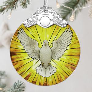 Stained Glass Dove Ornament: Christian Christmas Ornament, Christmas Tree Ornament, Religious Home Decor, Gifts for Christian, Religious Gifts, Gift Exchange, Gift Idea