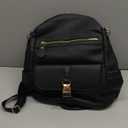 KKXIU Backpack Purse for Women - PU Leather Ladies Backpack for Daily with Anti-Theft Lock Pocket, Small Daypack with Luggage Strap & Water Bottle Pockets (Black) (Medium)