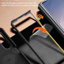 Caka Case for Galaxy Z Fold 6 - Full Body PC & TPU Dual Layer Shockproof Case with Ring Stand, Screen Protector, Hinge Protection & Slide Camera Cover, Silver