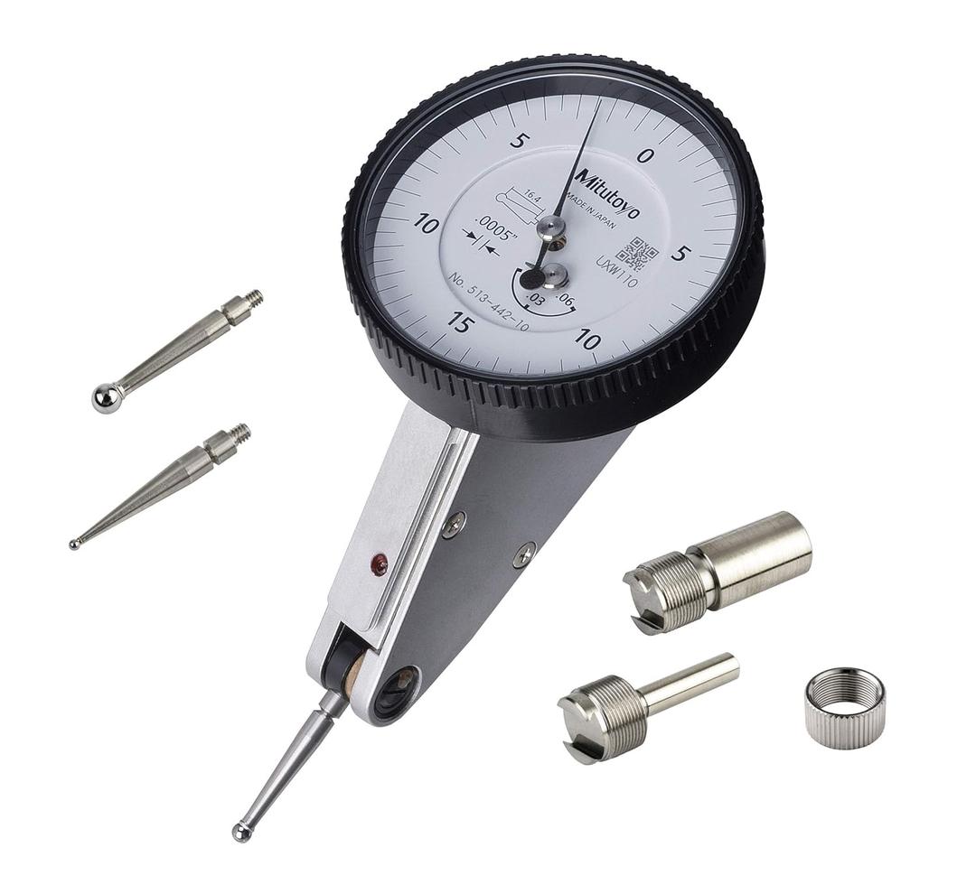 Mitutoyo 513-442-10A DIAL TI, MID, TILT 0.06", 0.0002" Accuracy, 0.0005", White