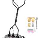 FIXFANS 20" Pressure Washer Surface Cleaner with 4 Wheels & Dual Handle, Power Washer Surface Cleaner Attachment Built in Filter, Pressure Washer Accessory for Cleaning Driveways and Patios, 4500 PSI