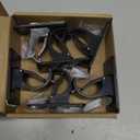 CIEMGNZOC 6-Pack Curtain Bracket Holders, Universal Self-Adhesive Wall Mounts, Fits 0.6'' to 1.5'' Rods, Black