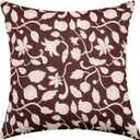 Floral Pillow Covers 20x20, Throw Pillows for Couch, Floral Print Pillow Cover, Decorative Neutral Accent Throw Pillow Covers for Living Room, 2PC, Brown