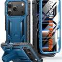 FNTCASE for iPhone 17 Pro-Max Case: Military Grade Drop Proof Protection Mobile Cover with Kickstand Protective Sturdy Phone Case - 6.9 inch Blue