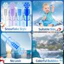 32 Pieces Frozen Bubble Wands, Mini Snowflake Bubble Wands Kids Party Favors,for Birthday Party,Theme Party,Summer Outdoor Gifts,Christmas Toys,Classroom Prizes
