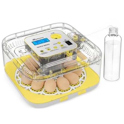 Incubator for Hatching Eggs-12 Egg Capacity, 2026 Newly Upraded Auto Humidification, Temperature & Humidity Control, 360° Viewing for Chicken,Ideal for Farm,School and Lab