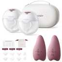 Momcozy M5 Breast Pump & A1 Lactation Massager Combo -Wearable Breast Pump with Double-Sealed Flange (3 Modes/9 Levels) + 2-in-1 Lactation Massager (Heat & Vibration) for Clogged Ducts & Milk Flow (Heat-Limited Version)