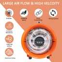 Utility Blower Fan 10 Inch Portable Axial Exhaust Fan 350W/2.6A 1600CFM High Velocity Ventilator with 16FT Duct Hose for Exhausting & Ventilating at Home and Job Site