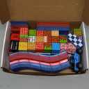 Magnetic Tiles Race Track Set, 52PCS STEM Educational Magnetic Building Blocks with 2 Race Cars, Montessori Sensory Travel Toys for Kids 3 4 5 6 7 8, Birthday for Boys & Girls