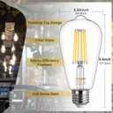 DiCUNO LED Edison Bulb 60 Watt Equivalent, Daylight White 4500K, Dimmable Edison Light Bulbs ST64, Antique LED Filament Light for Kitchen Lighting, 700 LM, Clear Glass, Pack of 2