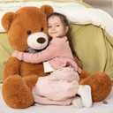 MaoGoLan Giant Brown Teddy Bear 4 Feet,Adorable and Cuddly Big Bear Stuffed Animal 47", Classic Teddy Bear Plush Gift Decoration for Baby Shower,Party,Birthday,Valentines Day