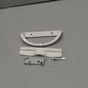 Sliding Patio Door Handle Set with Key Cylinder and Mortise Lock, Full Replacement Handle Lock Set Fits Door Thickness from 1-1/2" to 1-3/4", 3-15/16 Screw Hole Spacing, Reversible Design(Non-Handed) (White)