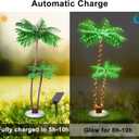 OUSHENG Solar Lighted Palm Trees for Outside Patio, Bar Pool Deck Outdoor Decorations Decor, Light Up LED Artificial Fake Tree Lights for Yard Tropical Party Christmas, 6FT