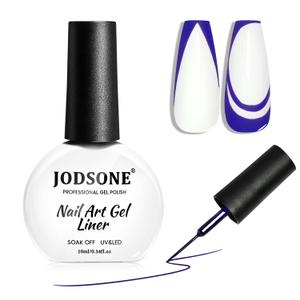 3 x JODSONE Dark Blue Swirl Nail Art Liner Gel Polish,10ml Classic Color 3D Nail Art Pens Effect Nail Print Design with Thin Brush for French Tips Manicure Painting DIY at Home - LB10