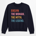 GILDAN First Name Design for Women - Evelyn Sweatshirt, Medium