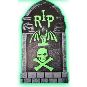 Fluorescent Halloween RIP Tombstones | Decor Scary Halloween Yard Outdoor Lawn Sign for Haunted House Garden Yard and Scary Theme Party