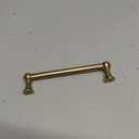 2 Pack 5 Inch Solid Kitchen Cabinet Handles Brushed Brass Heavy Duty Cabinet Pulls Satin Brass Drawer Pulls Cabinet Hardware Kitchen Handles for Cabinets Cupboard Handles
