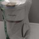 Tastyle Single Serve One Cup Coffee Maker, for K Cups and Grounds, Mini Coffee Maker with Portable Handle, 6 to 12 Oz Brew Size, for Travel, Camping, Office, RV and Dorm, 120V, White and Brown