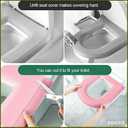 Waterproof Toilet Seat Cushion, 2026 New Toilet Seat Cover Pads - Soft Reusable EVA Cushion with Non-Slip Velcro. Universal, Washable & Portable for Home, Travel, Seniors Comfort. (Gray 2psc)