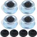 4PCS 2.72" Trailer Hub Cap,Trailer Axle Bearing Dust Cap Cup Grease Cover with 8 Rubber Plugs,Bolt Metal Trailer Axle Wheel Bearing and Hub Dust Caps for Most 7000 to 8000 Pound Axles Dexter