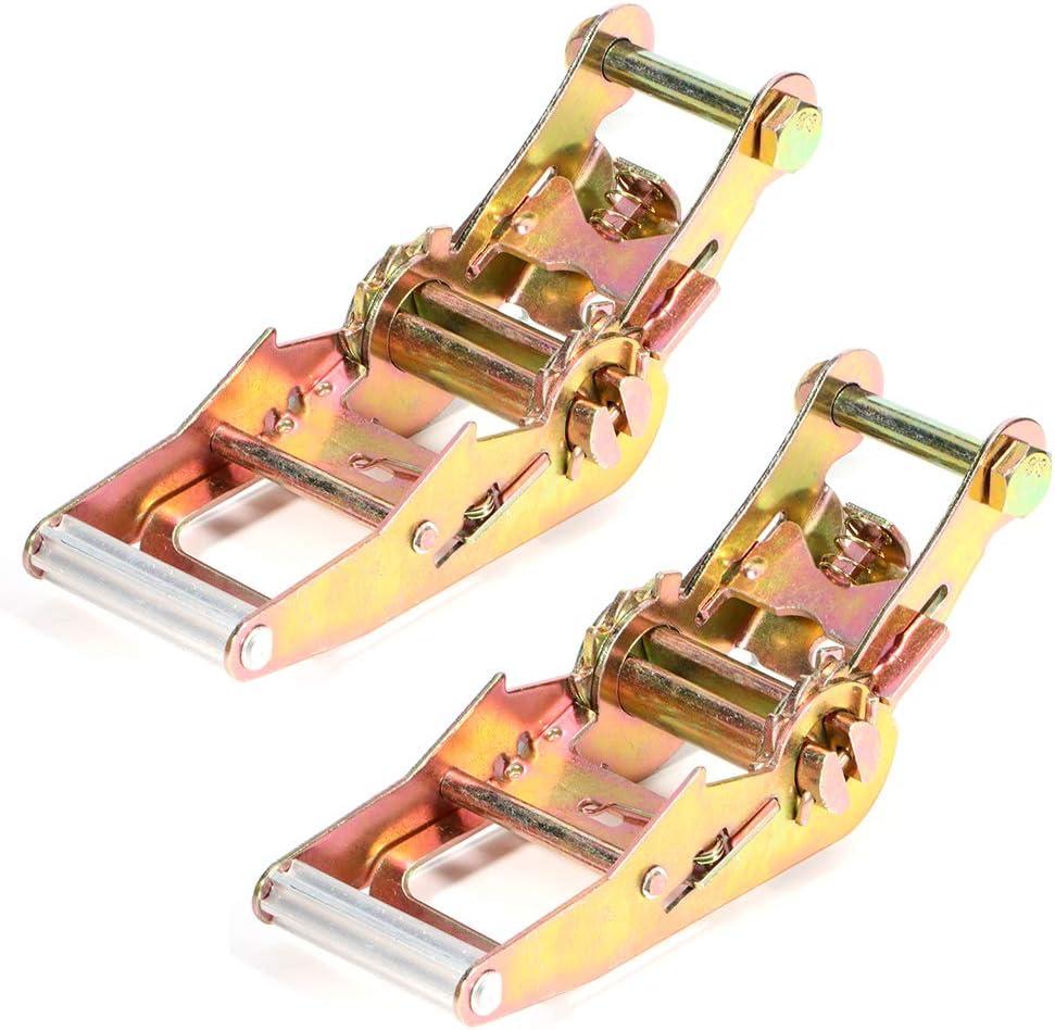 OCPTY 2 X Heavy Duty 2 Replacement Ratchet with Handle for Ratchet Strap Tie Down (MBS 11000 lbs) As Shown