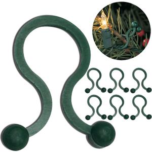 New Traditions 2000ct Christmas Tree Branch Light Clip for Any Size Christmas String Lights (C7, C9, Mini Lights) and Ornament Hanger on Trees, Shrubs, Wreaths, Outdoor Plants (Green, Set of 2000)