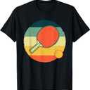 Funny Table Tennis Design for Men Women Ping Pong Players T-Shirt (Black)