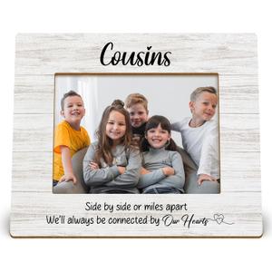 Cousin Picture Frames, Best Christmas Cousin Gifts for Women Men Kids, Long Distance Gifts for Cousins Female, Cousins Photo Picture Frame for 5x7 Photos