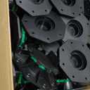 24Pack Upgraded Adjustable Deck Support Pedestal Paver Raising from 1-9/16" to 2-3/8", with Fastener Ring for Maximum Stability, Deck Foundation Base Support Flooring Joist Supports, Black