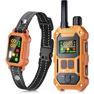 BLACKDOG Military Dog Shock Collar - 4200ft Dog Training Collar with Remote, 4 Training Modes, Flashlight & Strobe, 3-Month Battery, IP67 Waterproof Dog E Collar for All Breeds 5-150lbs (Orange)