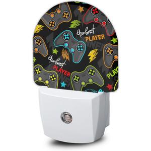 Gampad Gamer Player Night Light, Dusk to Dawn Sensor Night Lights for Bedroom Bathroom Kitchen Hallway Stairs Hallway, Plug into Wall Nightlights