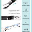 LianSan Compact Folding Reading Glasses for Men Women - Portable Blue Light Blocking Foldable Computer Readers with Slim Case(2 Colors,3.0x)