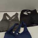 Double Couple Sports Bras for Women Padded High Impact Seamless Criss Cross Back Workout Tops Gym Activewear Bra, M