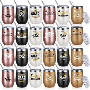 Meanplan 24 Pcs Graduation Gifts Bulk Class of 2026 Graduation Gifts with Wine Tumbler for College High School Student Her Him Grad Party Favors Supplies