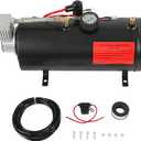 DC 12V MAX 150PSI Air Compressor Tank Pump with 3 Liter Tank 0.8 Gallon Portable Air Compressor Pump for Train Truck Pickup Motorhome Horns On Board 3L Train Inflator (Not Specified)