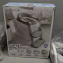 Jool Baby Potty Training Seat with 2 Step Ladder for Toddlers - Splash Guard, Adjustable Height (Gray)