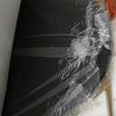 Hosfais Small Side Table End Table, C-Shaped Wood Coffee Table TV Tray for Eating Couch Tables for Small Space, Living Room, (Black) (Oval)