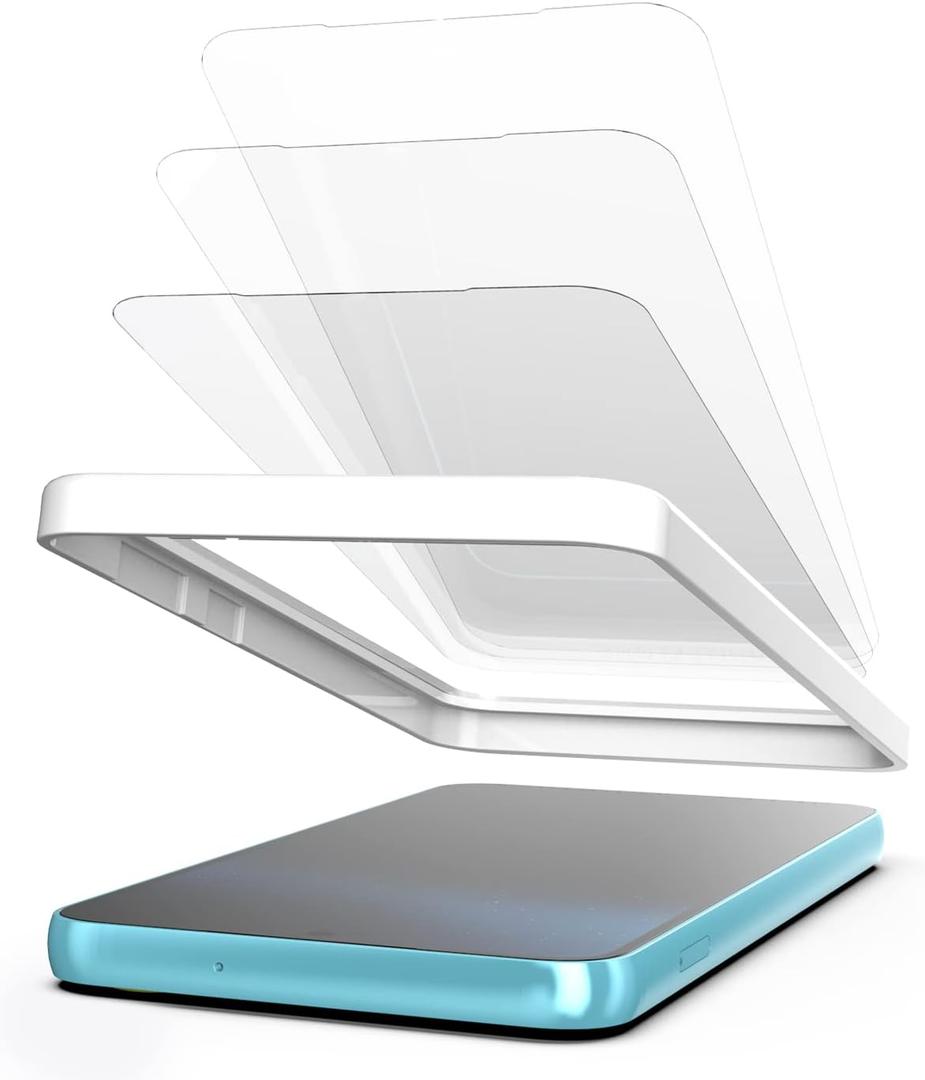 Whitestone DOME EZ [Easy installation] tempered glass screen protector for Galaxy S23 with Easy installation tool [3pack]